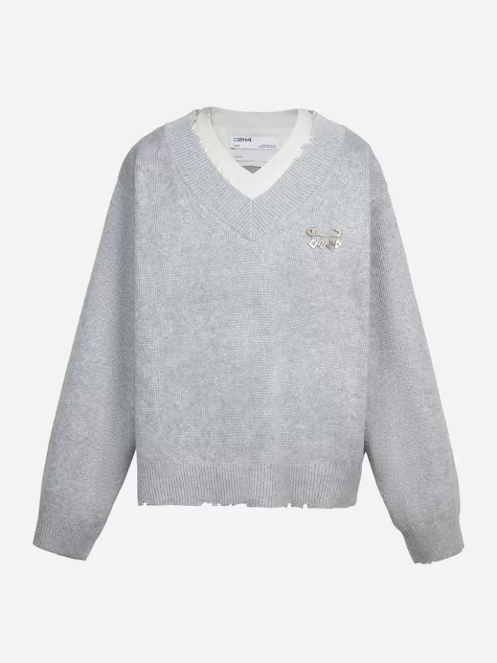 staff_uniform_layered_vneck_sweater_4-1.webp Best C2H4 Staff Uniform Layered V-Neck Sweater Gray