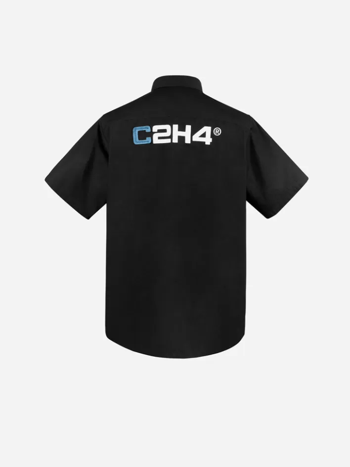 staff_uniform_logo_shirt_5.webp Hot C2H4 Staff Uniform Logo Shirt Black