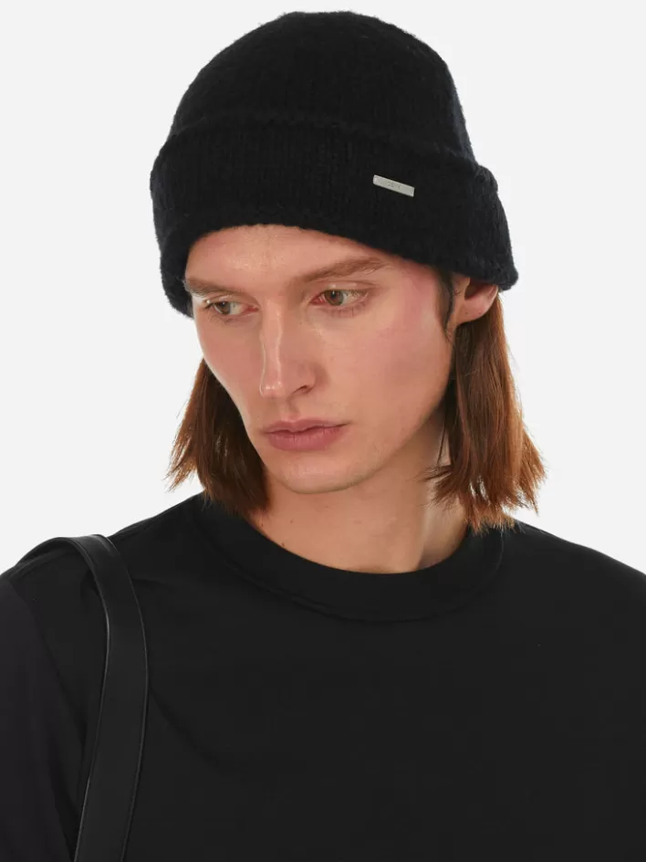 Outlet C2H4 Staff Uniform Tagged Knit Covert Beanie Black